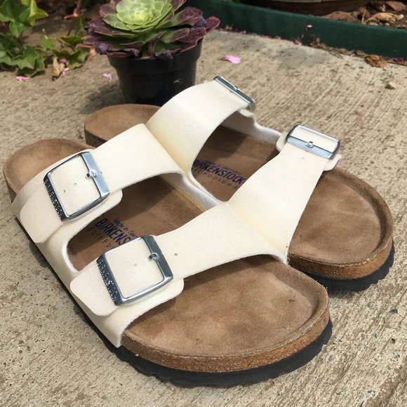 ivory birkenstocks